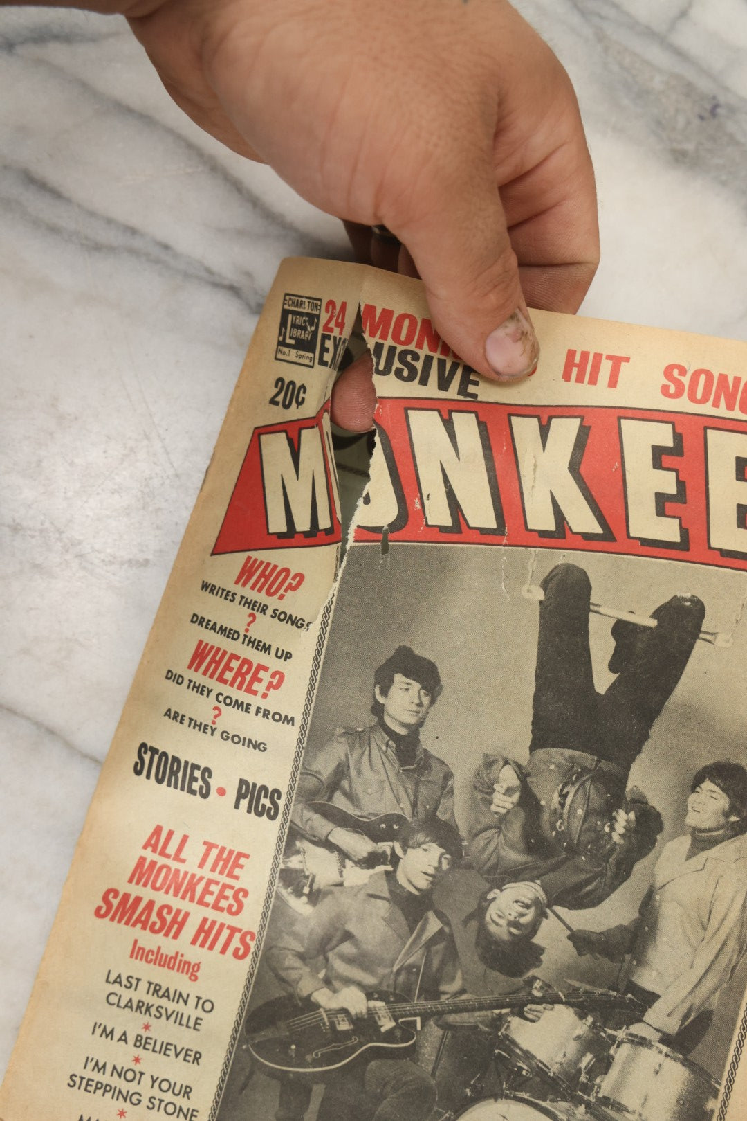 Lot 214 - Pair Of Vintage Charlton Publication Magazines Including "Monkees" (1967) And "Rock And Roll Songs" (1957) Featuring Billy Ward And The Dominoes, Ricky Nelson, And The Everly Brothers