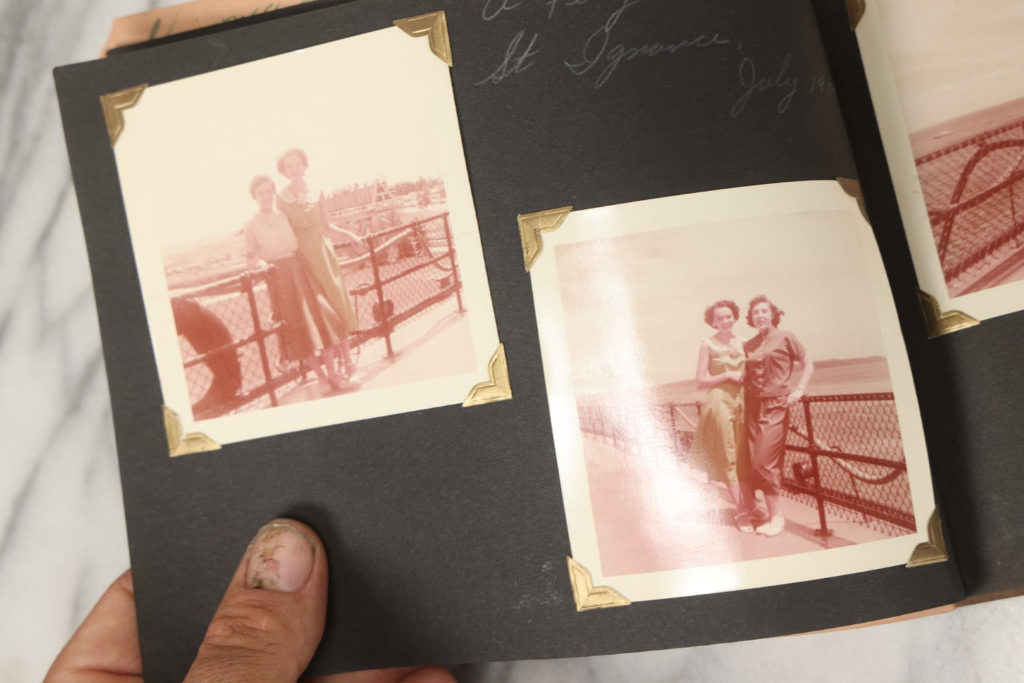 Lot 215 - Vintage Souvenir Photo Album “Sault Ste. Marie, Michigan” With 45 Snapshots, 1955–1957