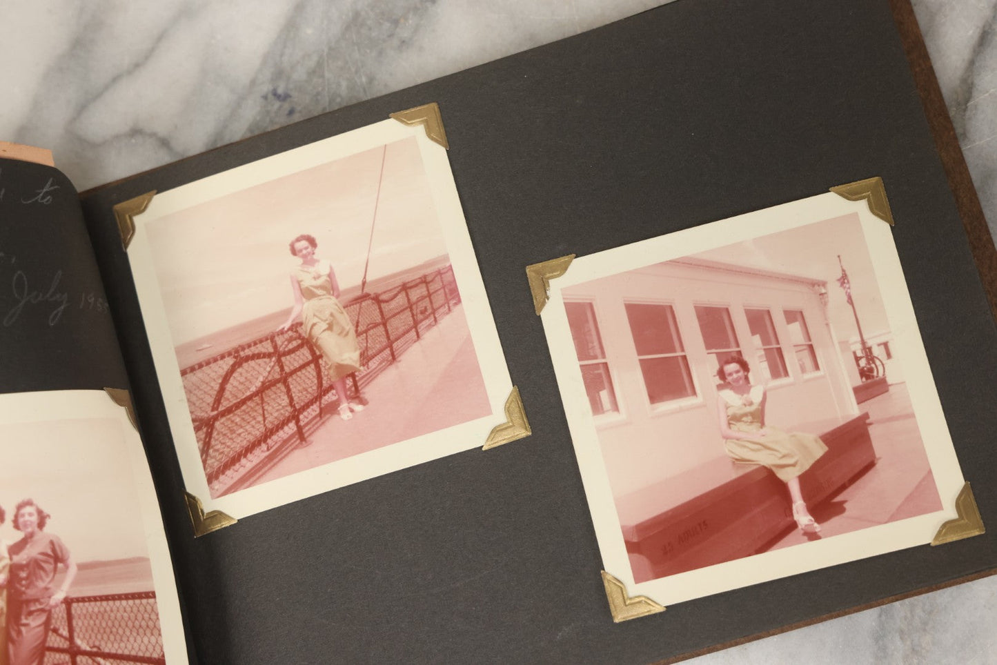 Lot 215 - Vintage Souvenir Photo Album “Sault Ste. Marie, Michigan” With 45 Snapshots, 1955–1957