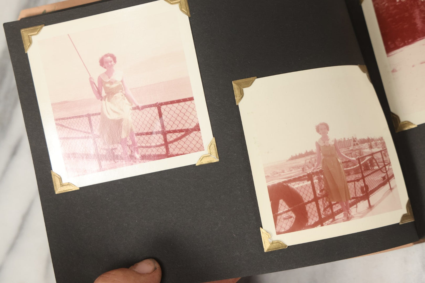 Lot 215 - Vintage Souvenir Photo Album “Sault Ste. Marie, Michigan” With 45 Snapshots, 1955–1957