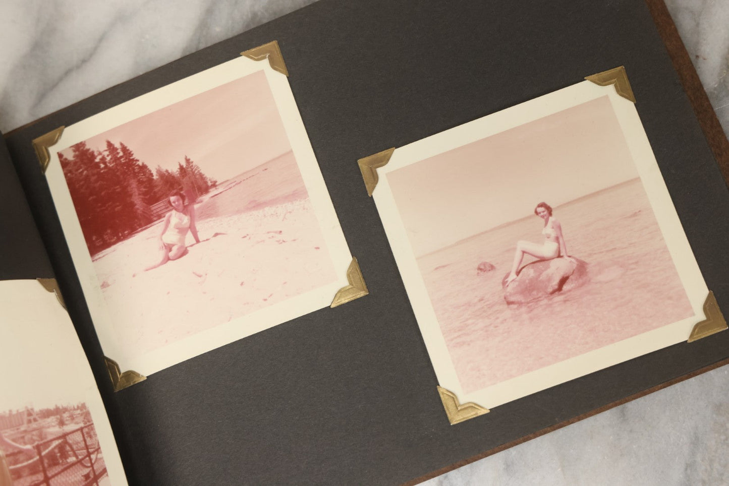 Lot 215 - Vintage Souvenir Photo Album “Sault Ste. Marie, Michigan” With 45 Snapshots, 1955–1957
