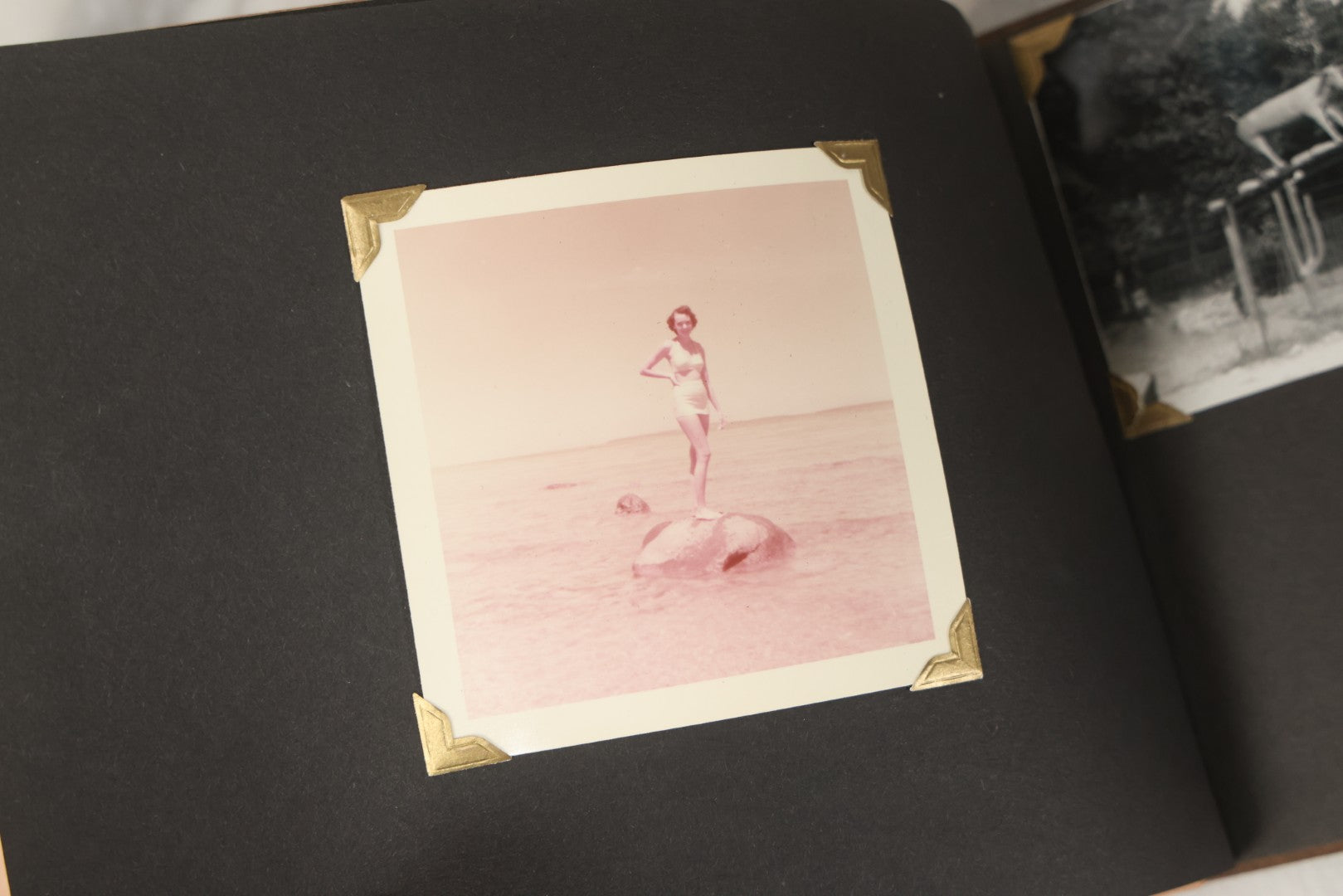 Lot 215 - Vintage Souvenir Photo Album “Sault Ste. Marie, Michigan” With 45 Snapshots, 1955–1957