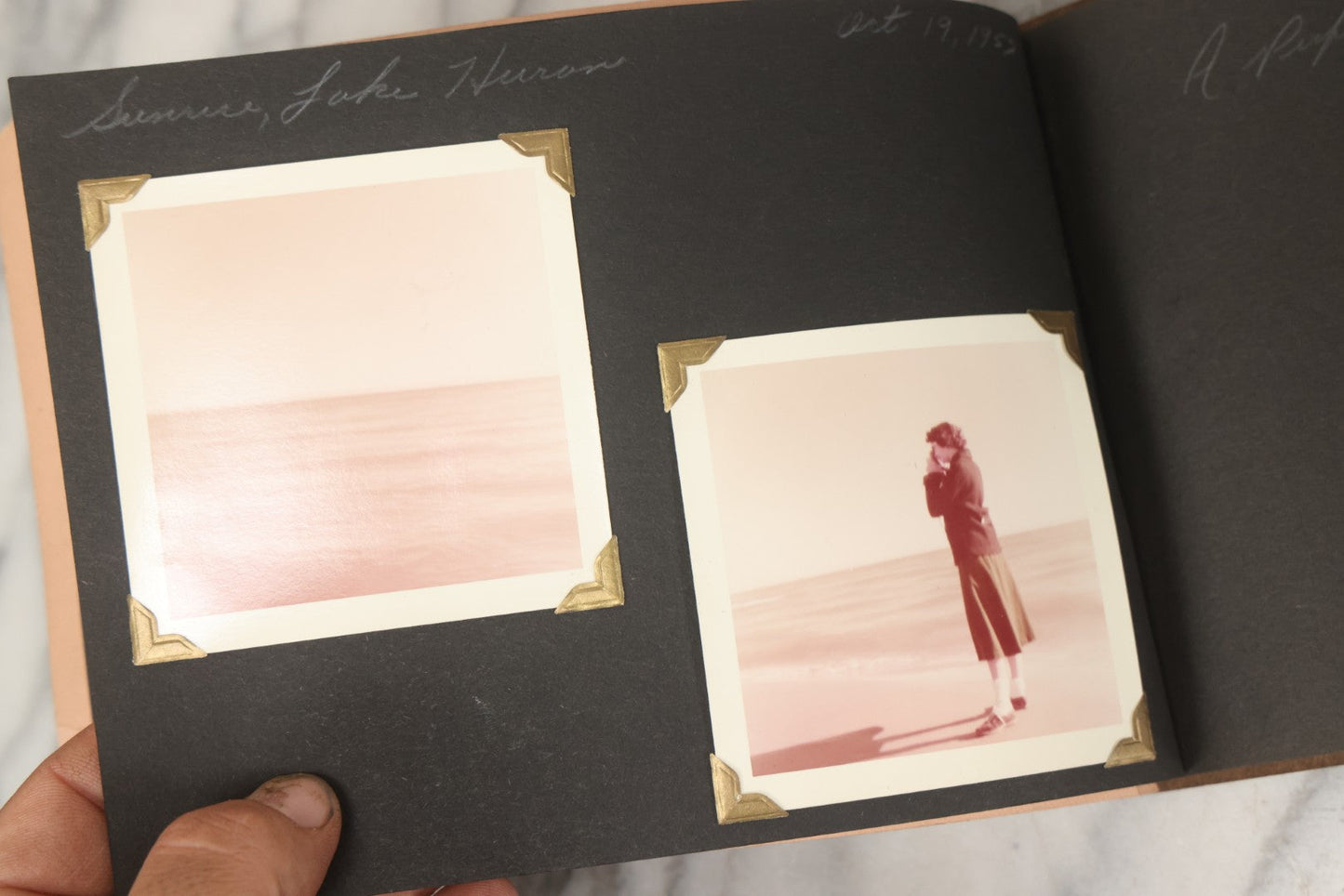 Lot 215 - Vintage Souvenir Photo Album “Sault Ste. Marie, Michigan” With 45 Snapshots, 1955–1957