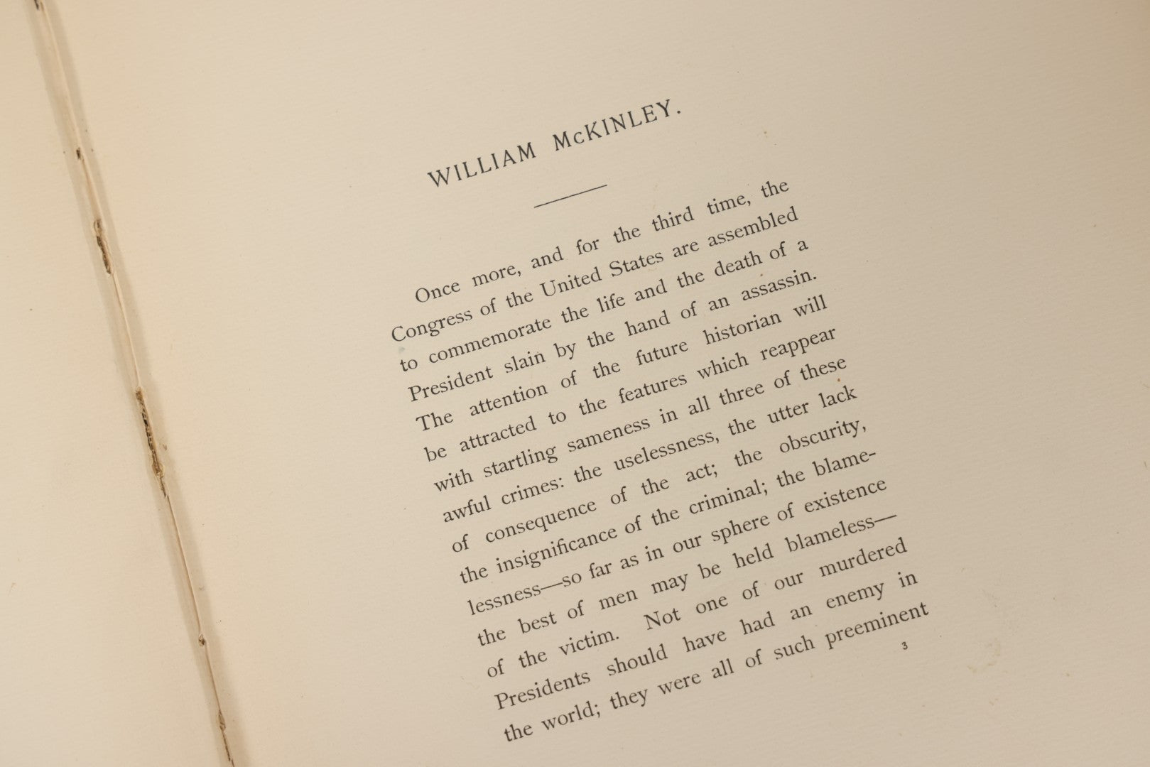 Lot 221 - "Memorial Address On The Life And Character Of William McKinley, President Of The United States, February 27, 1902" Antique Large Format Hardcover Book By John Hay, Published By The Government Printing Office, Washington, 1903