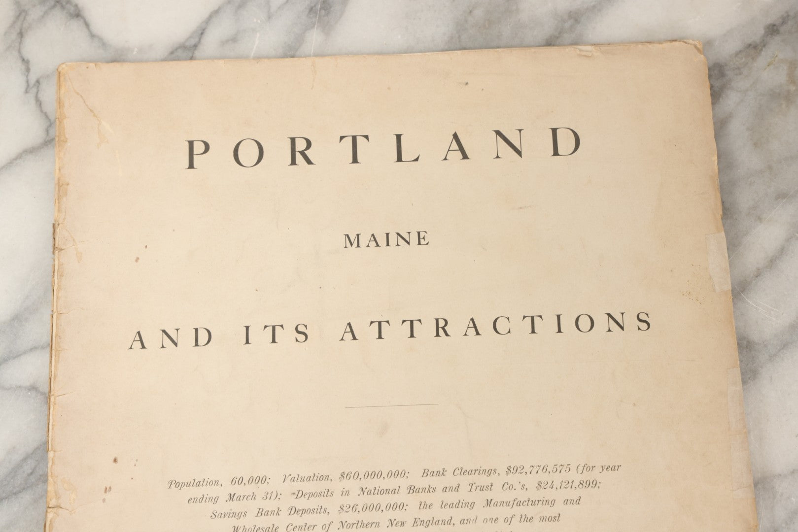 Lot 222 - Antique Illustrated Photo And Advertisement Booklet “Portland, Maine And Its Attractions,” Published By Geo. W. Richardson, New York