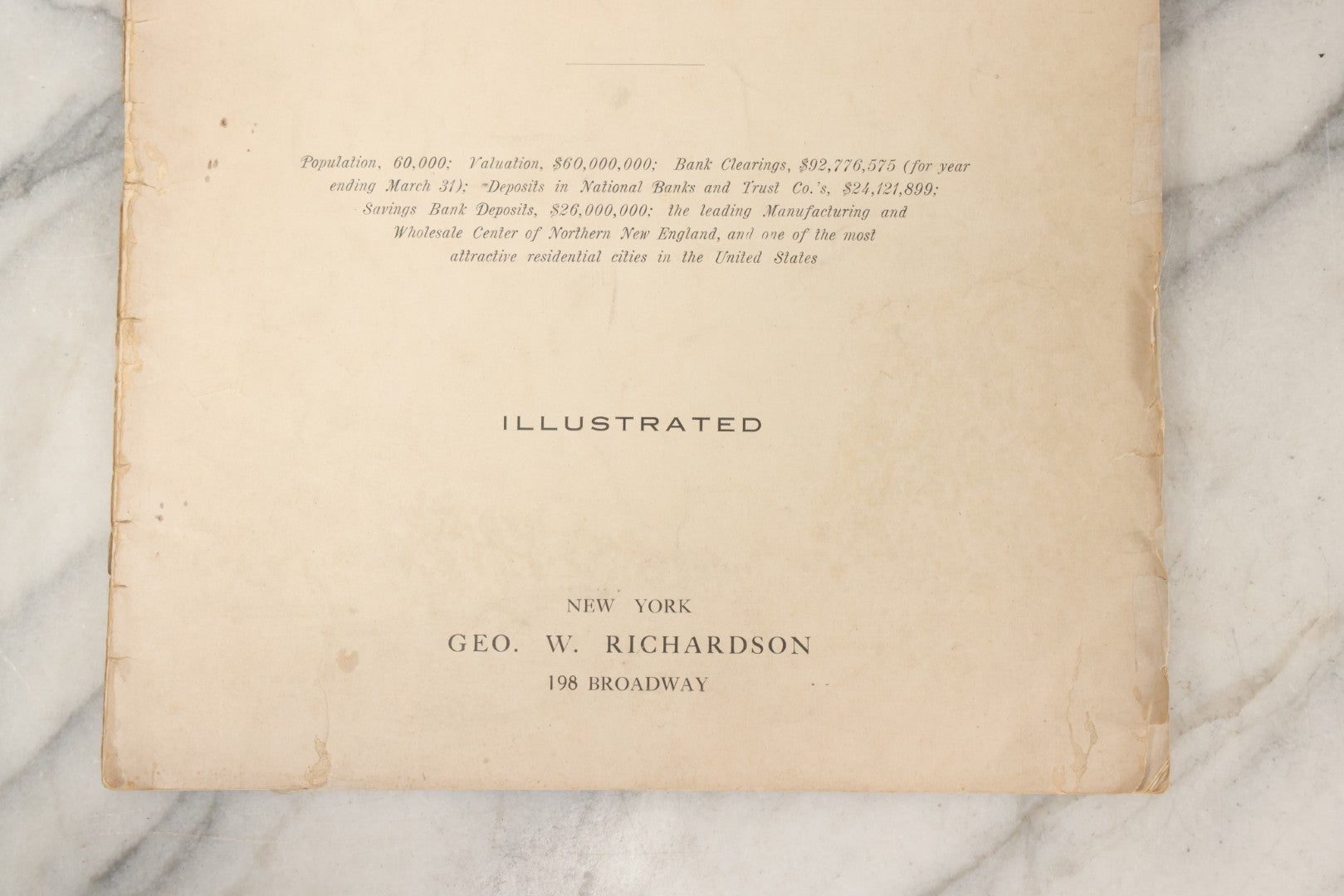 Lot 222 - Antique Illustrated Photo And Advertisement Booklet “Portland, Maine And Its Attractions,” Published By Geo. W. Richardson, New York