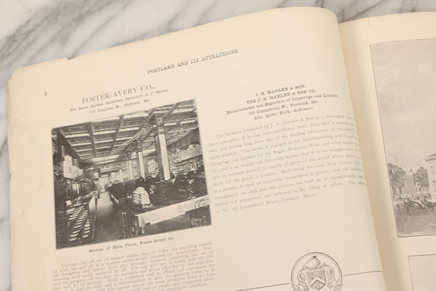 Lot 222 - Antique Illustrated Photo And Advertisement Booklet “Portland, Maine And Its Attractions,” Published By Geo. W. Richardson, New York