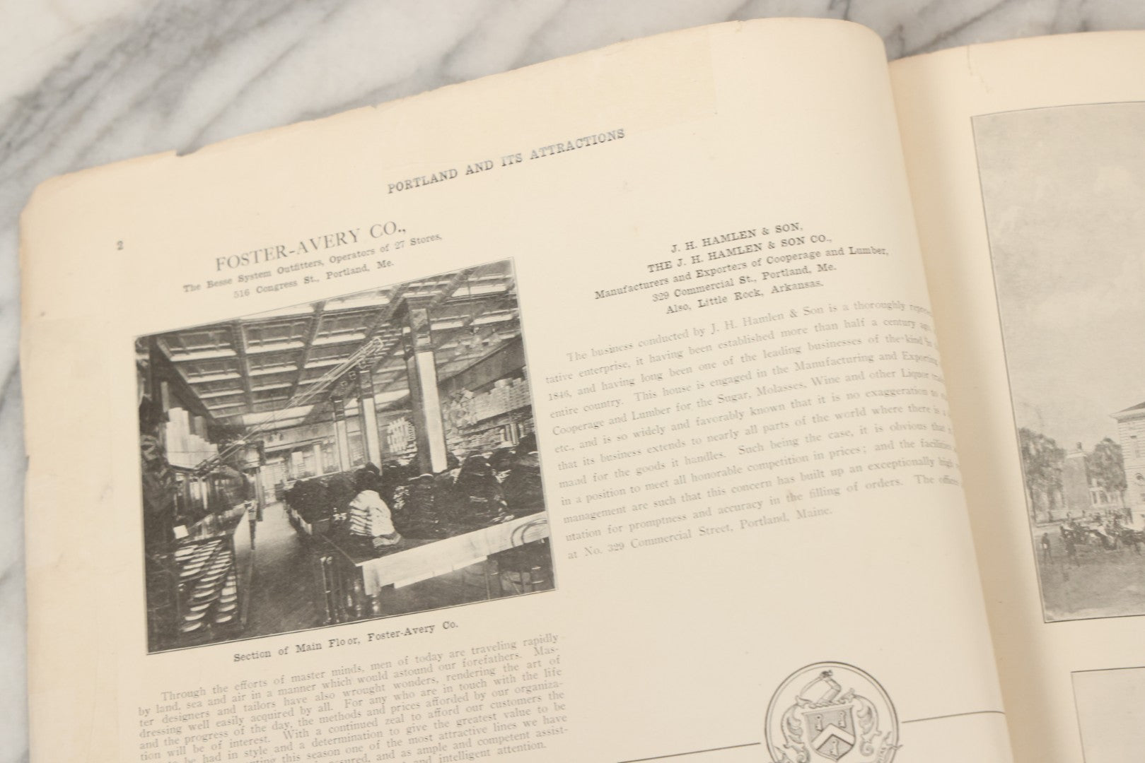 Lot 222 - Antique Illustrated Photo And Advertisement Booklet “Portland, Maine And Its Attractions,” Published By Geo. W. Richardson, New York