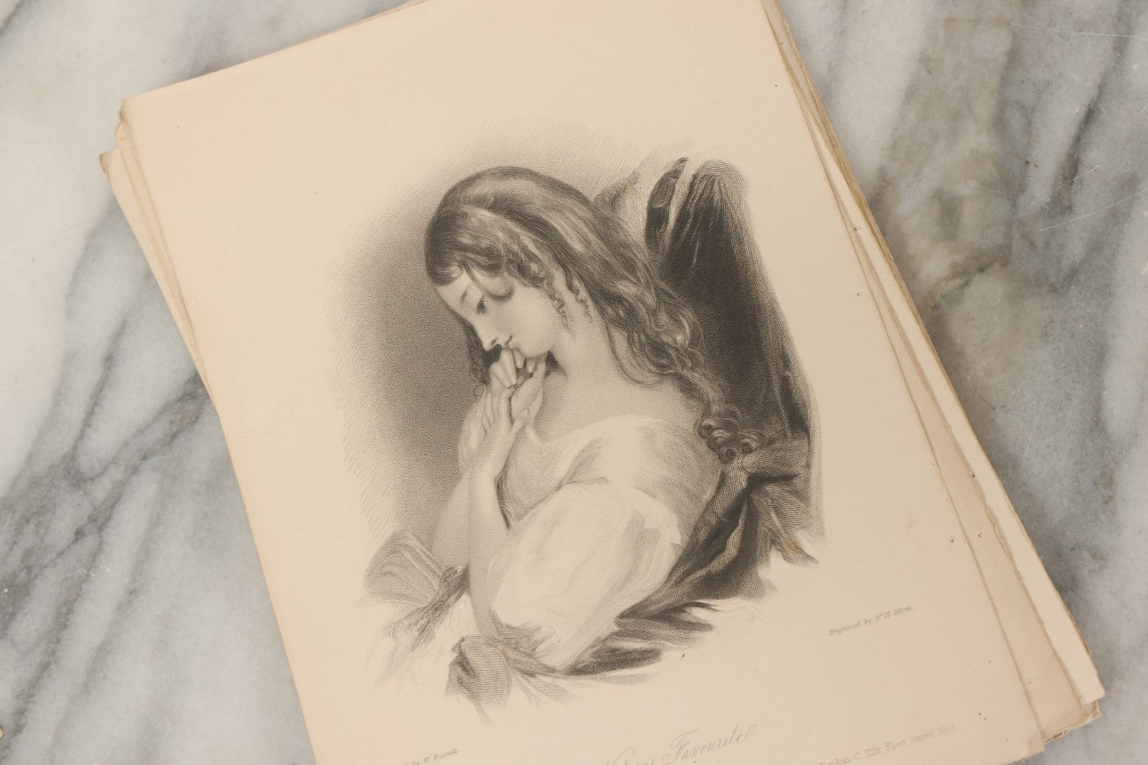 Lot 227 - Grouping Of Twenty-Five Early To Mid-19th Century English Engravings Of Women, Including “Genevieve,” “Lady Caroline Lamb,” “Eleanor,” “The Fair Patrician,” And “Alice Lee”
