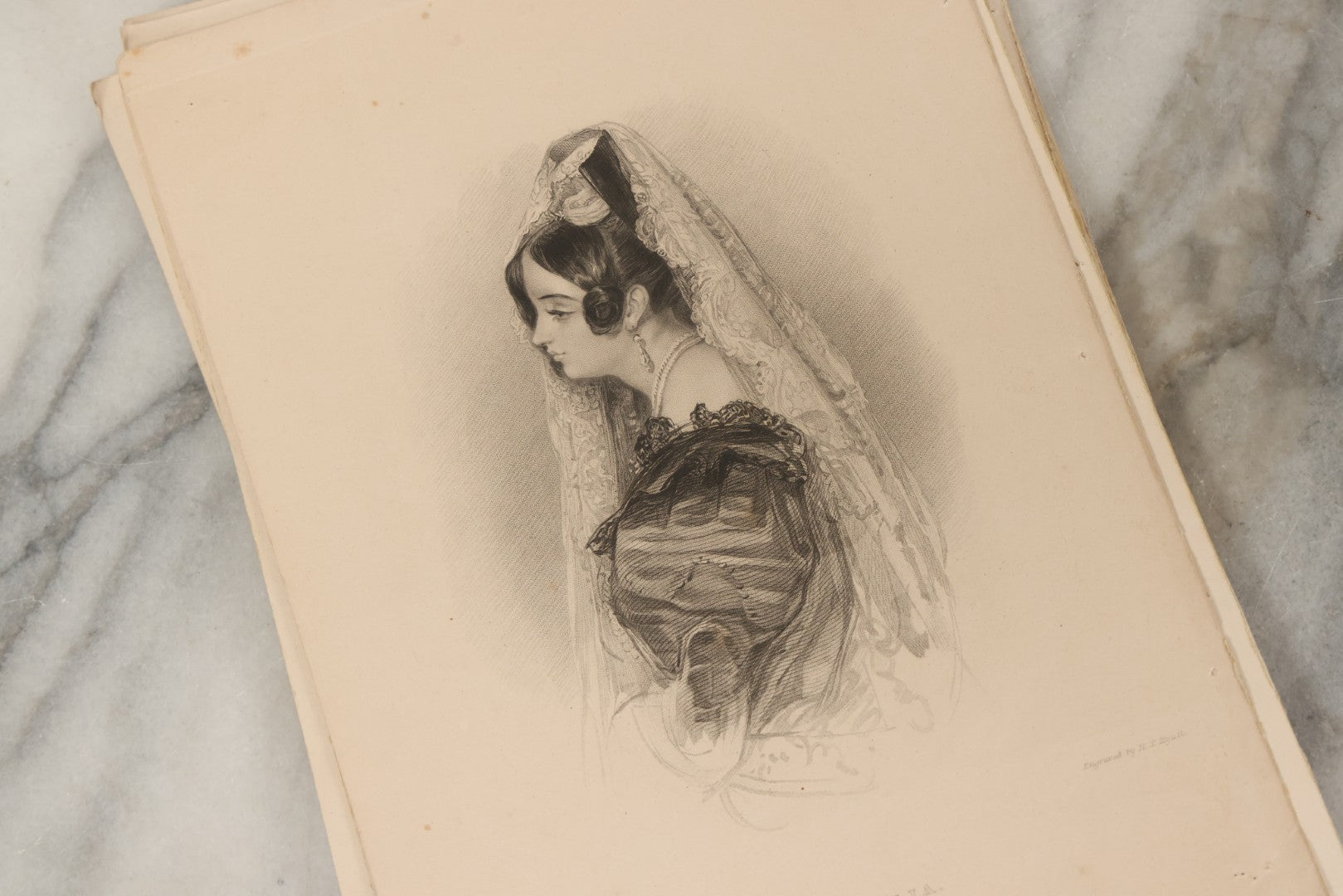 Lot 227 - Grouping Of Twenty-Five Early To Mid-19th Century English Engravings Of Women, Including “Genevieve,” “Lady Caroline Lamb,” “Eleanor,” “The Fair Patrician,” And “Alice Lee”