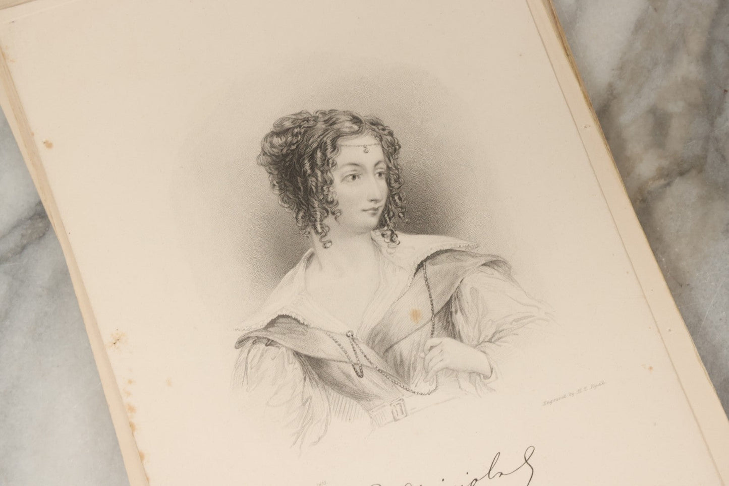 Lot 227 - Grouping Of Twenty-Five Early To Mid-19th Century English Engravings Of Women, Including “Genevieve,” “Lady Caroline Lamb,” “Eleanor,” “The Fair Patrician,” And “Alice Lee”