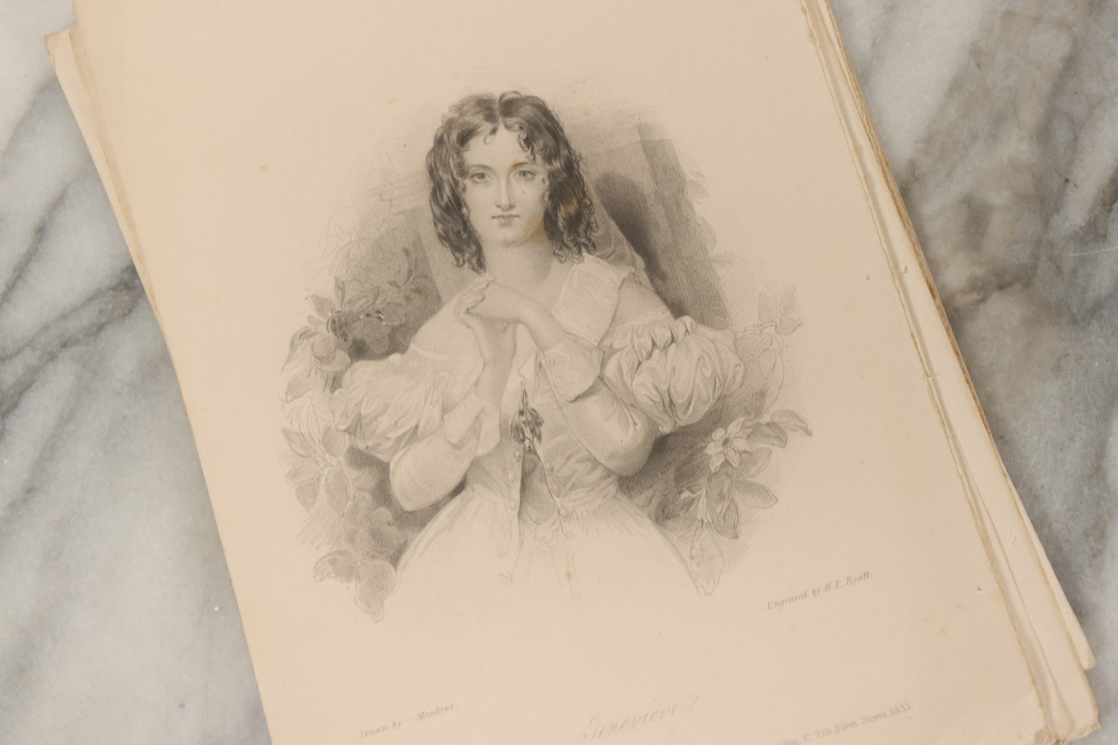 Lot 227 - Grouping Of Twenty-Five Early To Mid-19th Century English Engravings Of Women, Including “Genevieve,” “Lady Caroline Lamb,” “Eleanor,” “The Fair Patrician,” And “Alice Lee”
