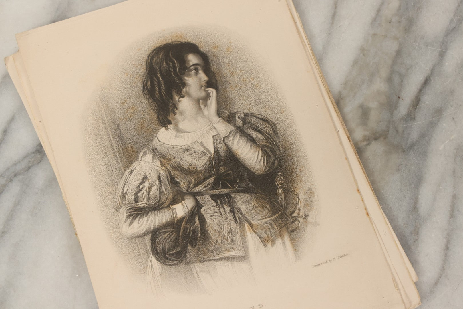 Lot 227 - Grouping Of Twenty-Five Early To Mid-19th Century English Engravings Of Women, Including “Genevieve,” “Lady Caroline Lamb,” “Eleanor,” “The Fair Patrician,” And “Alice Lee”
