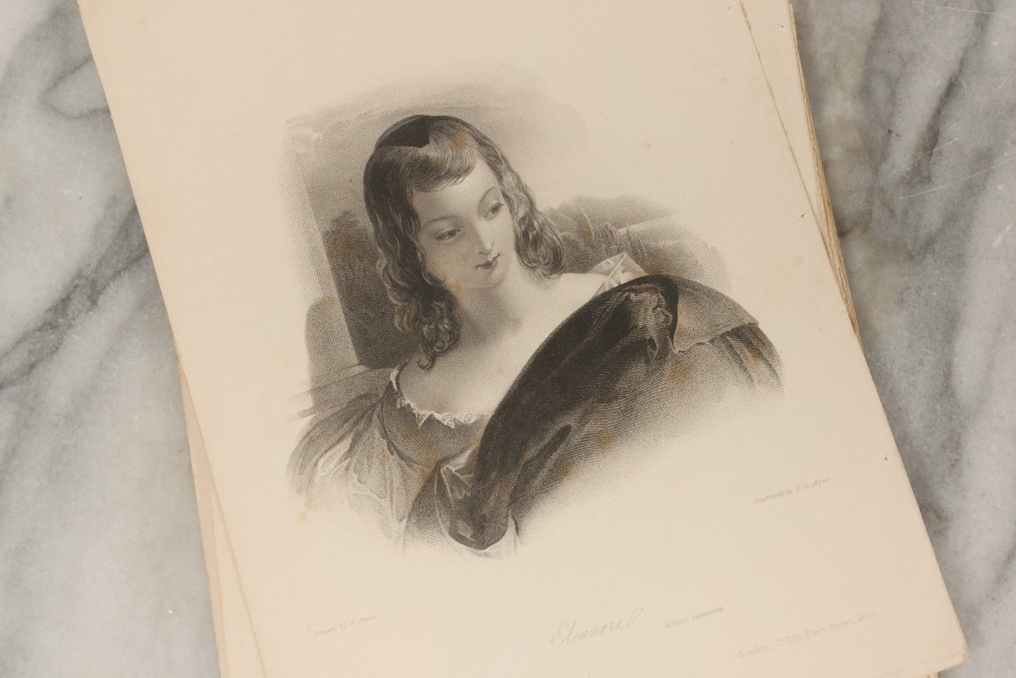 Lot 227 - Grouping Of Twenty-Five Early To Mid-19th Century English Engravings Of Women, Including “Genevieve,” “Lady Caroline Lamb,” “Eleanor,” “The Fair Patrician,” And “Alice Lee”