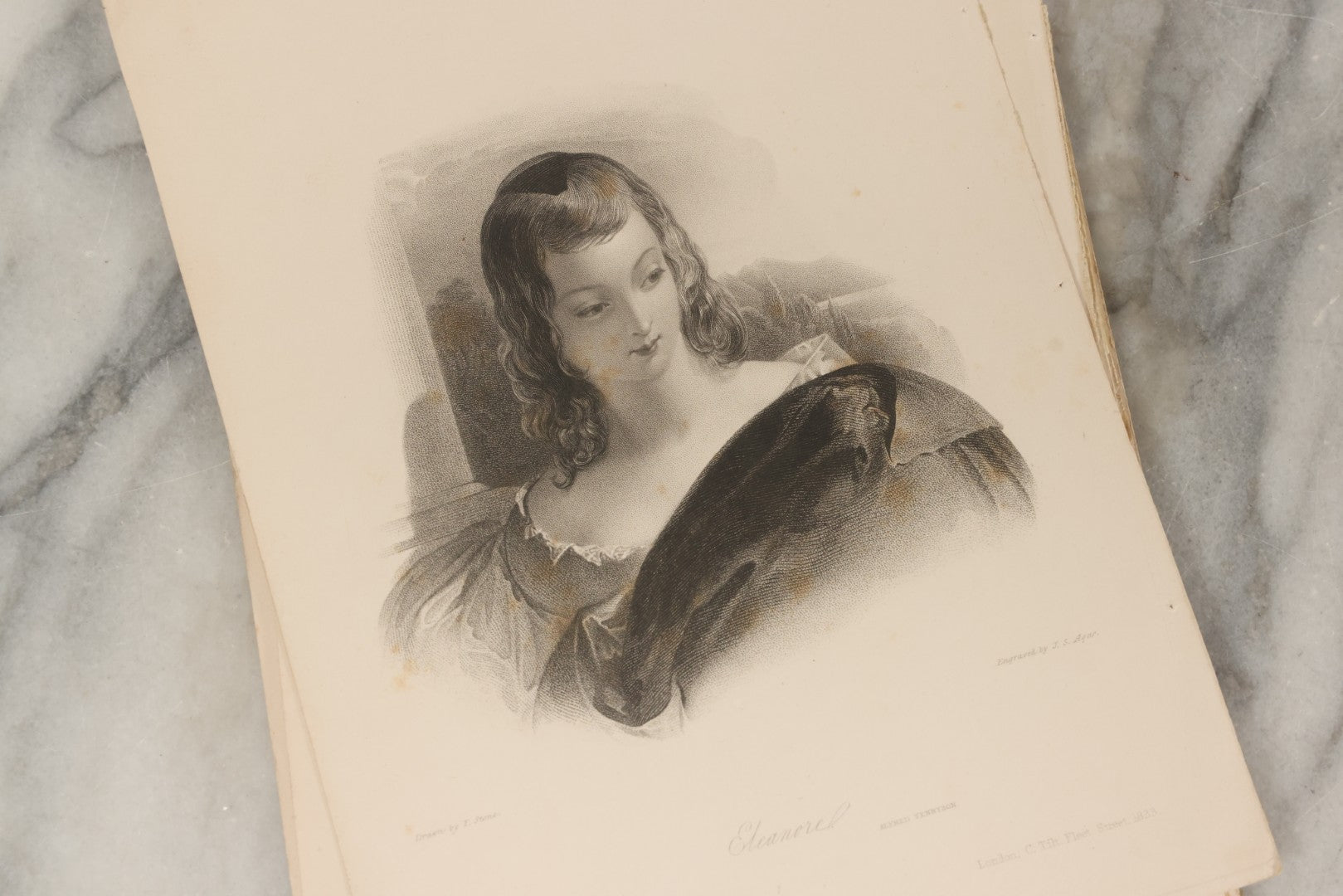 Lot 227 - Grouping Of Twenty-Five Early To Mid-19th Century English Engravings Of Women, Including “Genevieve,” “Lady Caroline Lamb,” “Eleanor,” “The Fair Patrician,” And “Alice Lee”