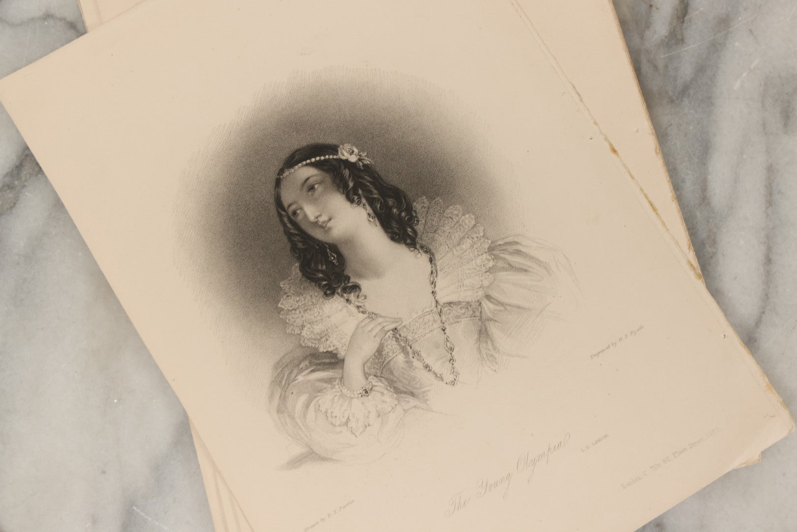 Lot 227 - Grouping Of Twenty-Five Early To Mid-19th Century English Engravings Of Women, Including “Genevieve,” “Lady Caroline Lamb,” “Eleanor,” “The Fair Patrician,” And “Alice Lee”