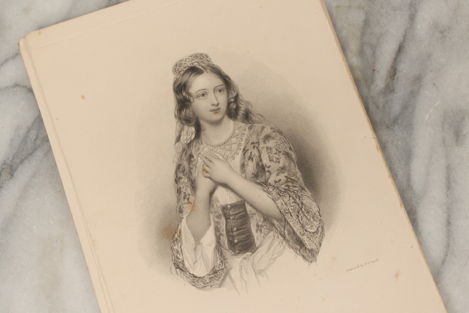 Lot 227 - Grouping Of Twenty-Five Early To Mid-19th Century English Engravings Of Women, Including “Genevieve,” “Lady Caroline Lamb,” “Eleanor,” “The Fair Patrician,” And “Alice Lee”