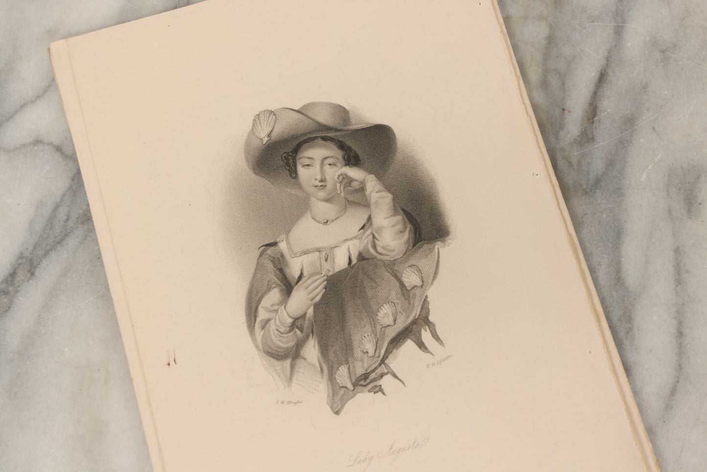 Lot 227 - Grouping Of Twenty-Five Early To Mid-19th Century English Engravings Of Women, Including “Genevieve,” “Lady Caroline Lamb,” “Eleanor,” “The Fair Patrician,” And “Alice Lee”