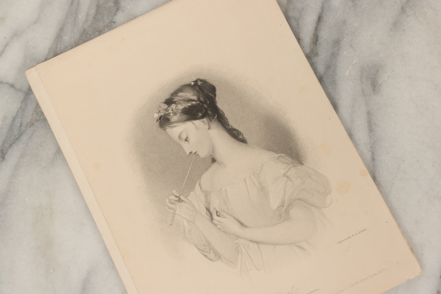 Lot 227 - Grouping Of Twenty-Five Early To Mid-19th Century English Engravings Of Women, Including “Genevieve,” “Lady Caroline Lamb,” “Eleanor,” “The Fair Patrician,” And “Alice Lee”