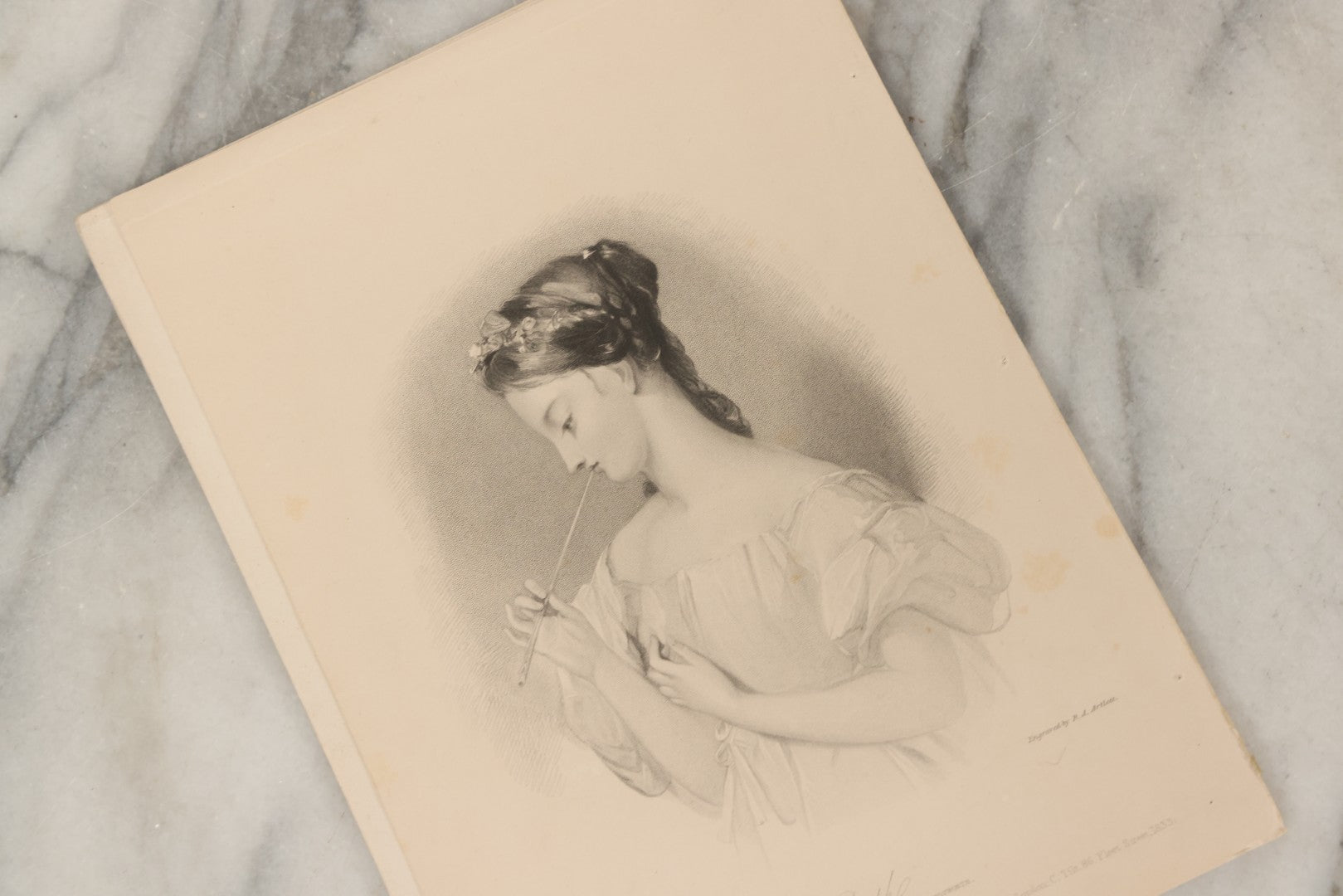 Lot 227 - Grouping Of Twenty-Five Early To Mid-19th Century English Engravings Of Women, Including “Genevieve,” “Lady Caroline Lamb,” “Eleanor,” “The Fair Patrician,” And “Alice Lee”