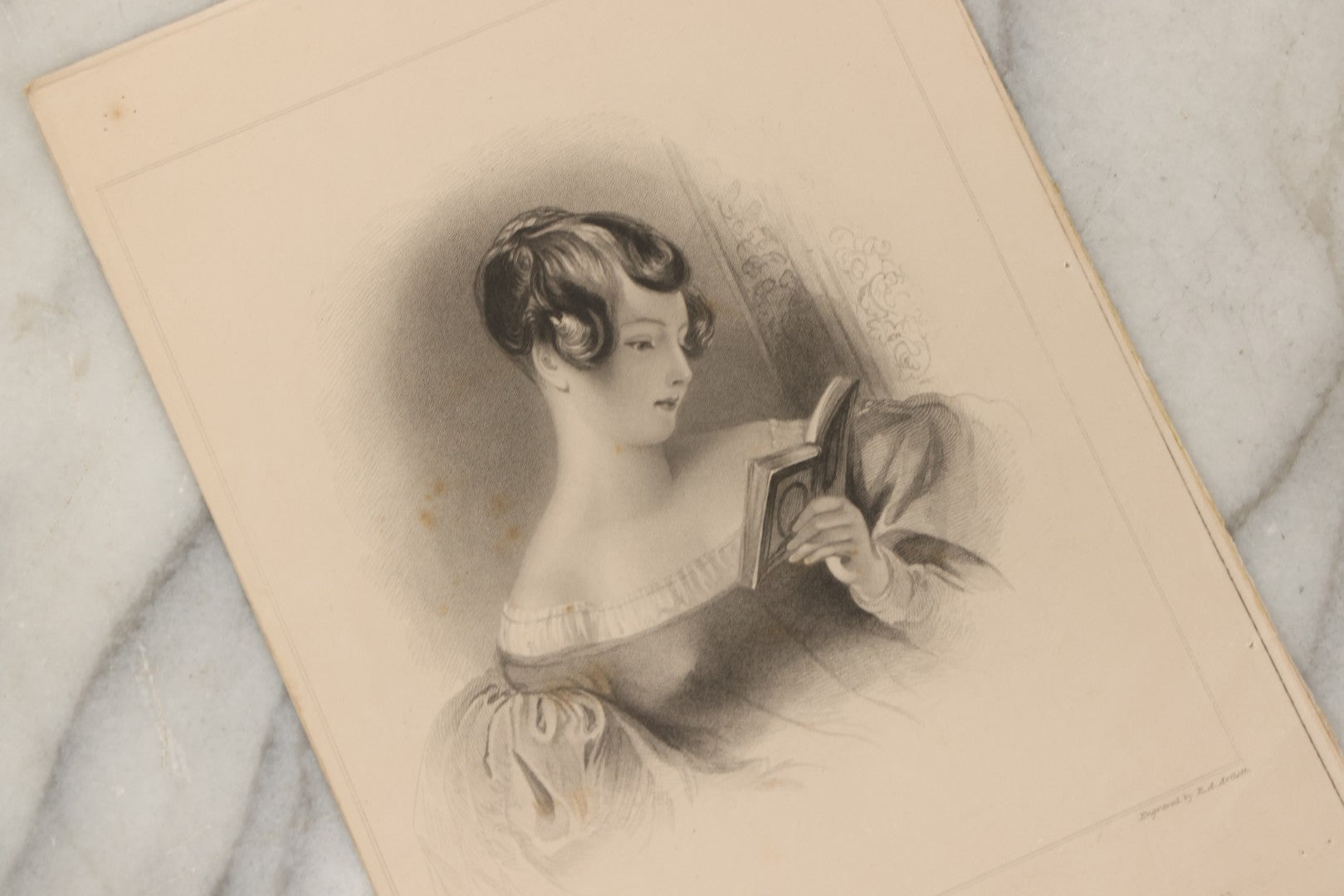 Lot 227 - Grouping Of Twenty-Five Early To Mid-19th Century English Engravings Of Women, Including “Genevieve,” “Lady Caroline Lamb,” “Eleanor,” “The Fair Patrician,” And “Alice Lee”