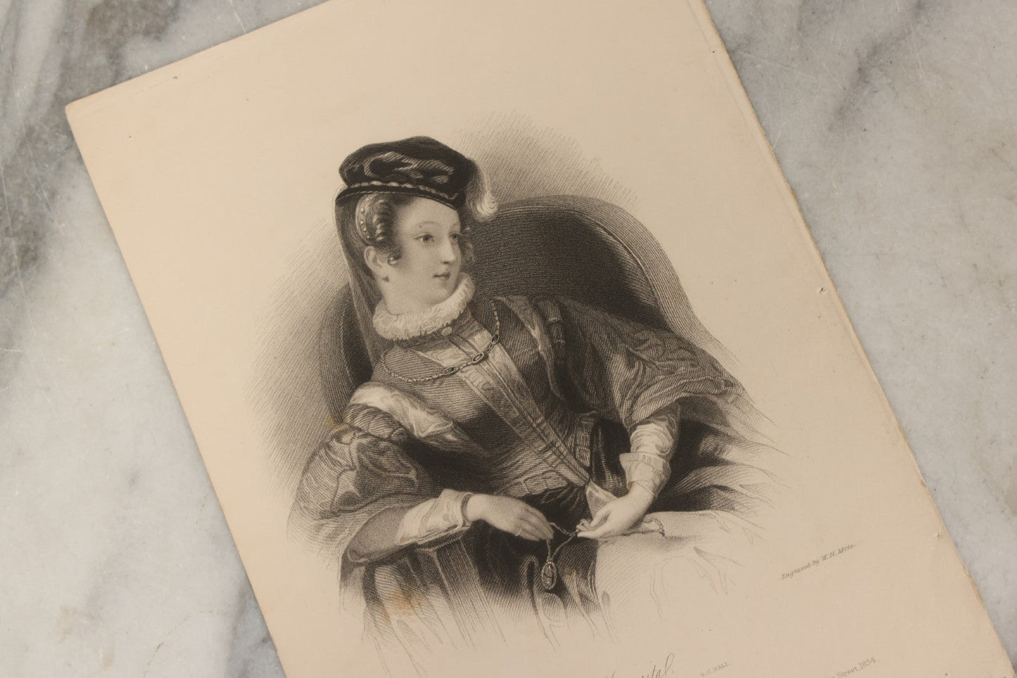 Lot 227 - Grouping Of Twenty-Five Early To Mid-19th Century English Engravings Of Women, Including “Genevieve,” “Lady Caroline Lamb,” “Eleanor,” “The Fair Patrician,” And “Alice Lee”