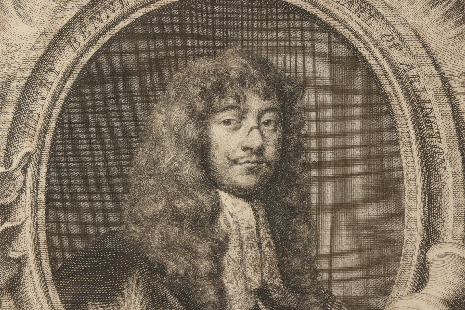 Lot 230 - Antique Engraving “Henry Bennet, Earl Of Arlington,” After Peter Lely, Engraved By Jacob Houbraken, Published By J. & P. Knapton, London, 1739, From The Collection Of Sir Thomas Hanmer, Baronet, 14-1/4" x 20-1/2"