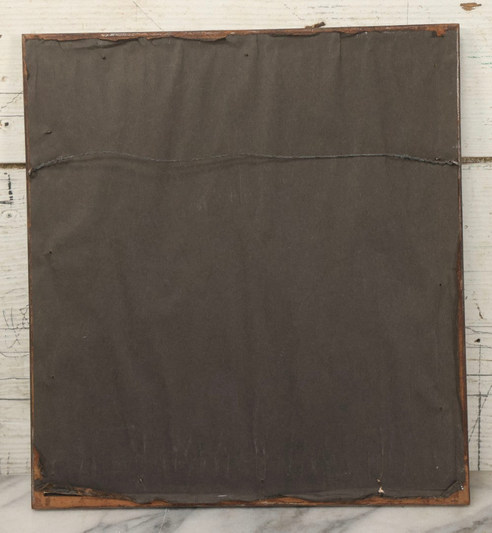 Lot 233 - Vintage Industrial Safety Photograph “Caught!—Floppy Clothing Has No Place Around Moving Machinery,” Signed Sarra, In Gray Painted Frame, 11-1/8" x 12-1/8"