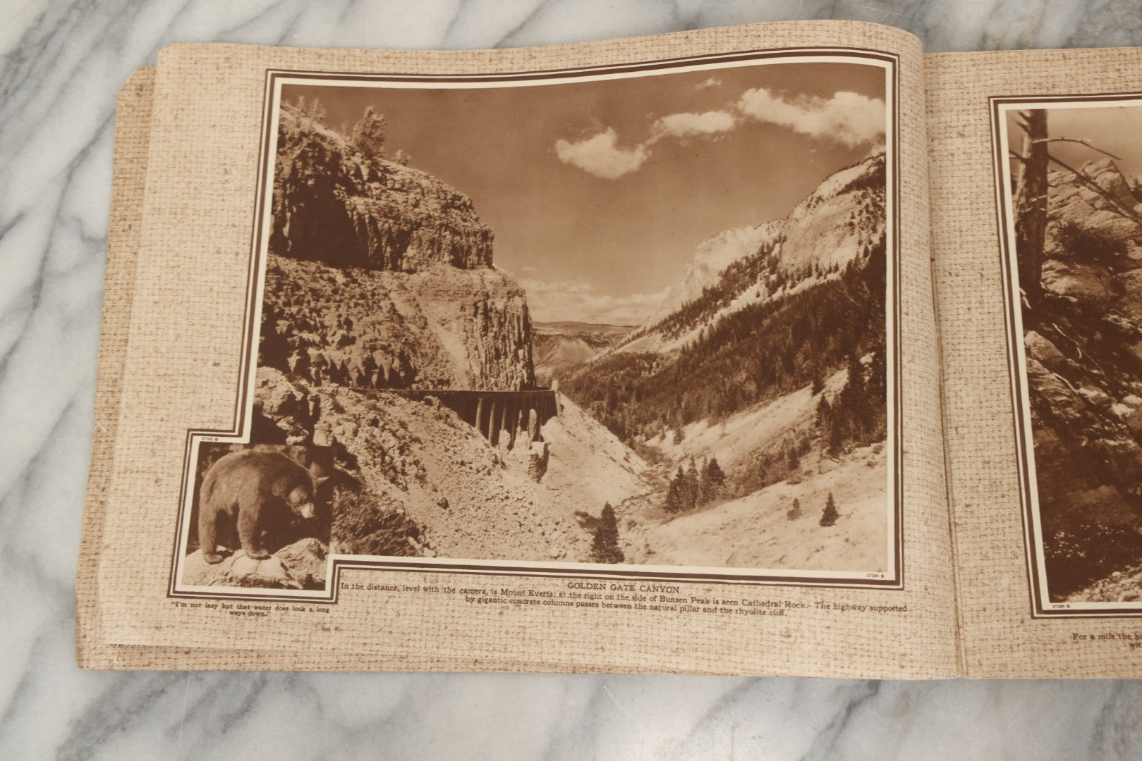Lot 236 - "Yellowstone: The Wonderland Domain Of Bears" Vintage Nature Photo Booklet With Photographs By Frank Jay Haynes And Jack Ellis Haynes, Published 1929 By Haynes Picture Shops Inc., Yellowstone Park, Wyoming, And St. Paul, Minnesota