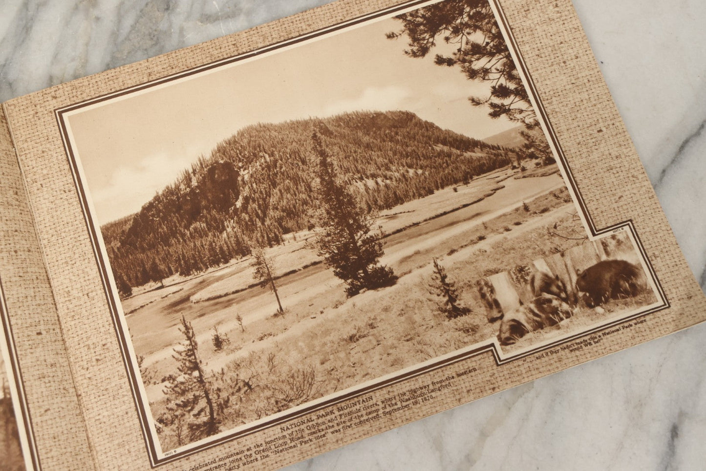 Lot 236 - "Yellowstone: The Wonderland Domain Of Bears" Vintage Nature Photo Booklet With Photographs By Frank Jay Haynes And Jack Ellis Haynes, Published 1929 By Haynes Picture Shops Inc., Yellowstone Park, Wyoming, And St. Paul, Minnesota