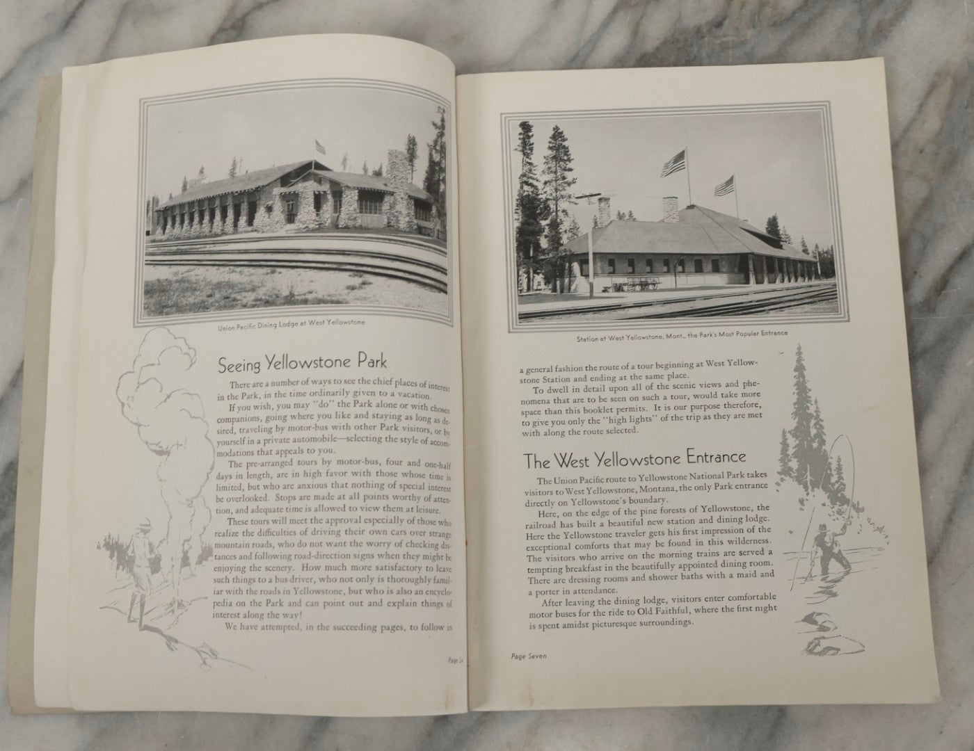 Lot 237 - “Yellowstone And Grand Teton National Parks” Vintage Travel Booklet, Union Pacific System, Circa 1930s