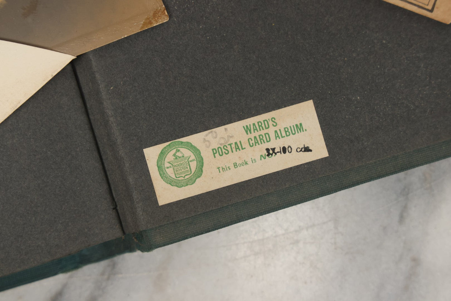 Lot 238 - Antique “Postal Cards” Scrapbook Album Containing Yellowstone Photographs, Postcards, And Ephemera Including Large-Format 1898–1902 Prints By Detroit Photographic Co., Ward's Postal Card Album, Boston, Massachusetts