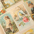 Lot 239 - Antique Victorian Scrapbook With 125+ Pieces Including Die Cuts, Trade Cards, Greeting Cards, And More, Mostly Religious Subject Matter, No Covers Craft Grade