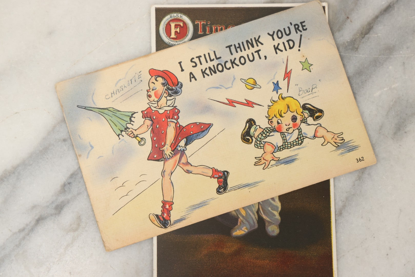 Lot 243 - Grouping Of 15 Antique And Vintage Postcards Including Fisk Tires And Shasta Water Advertising, Douglas Fairbanks Movie Promotion, Early Reno Undivided Back, Mythological Subjects, And Wwii Comic Cards