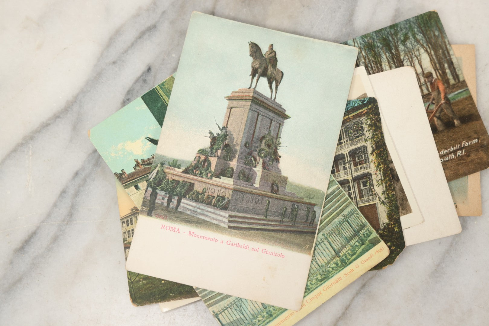 Lot 245 - Grouping Of 18 Antique And Vintage Travel Postcards, Three Featuring Camp Baldy, California, Rhode Island, Italy, Gibraltar, And More