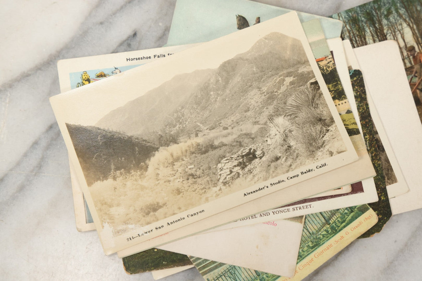 Lot 245 - Grouping Of 18 Antique And Vintage Travel Postcards, Three Featuring Camp Baldy, California, Rhode Island, Italy, Gibraltar, And More