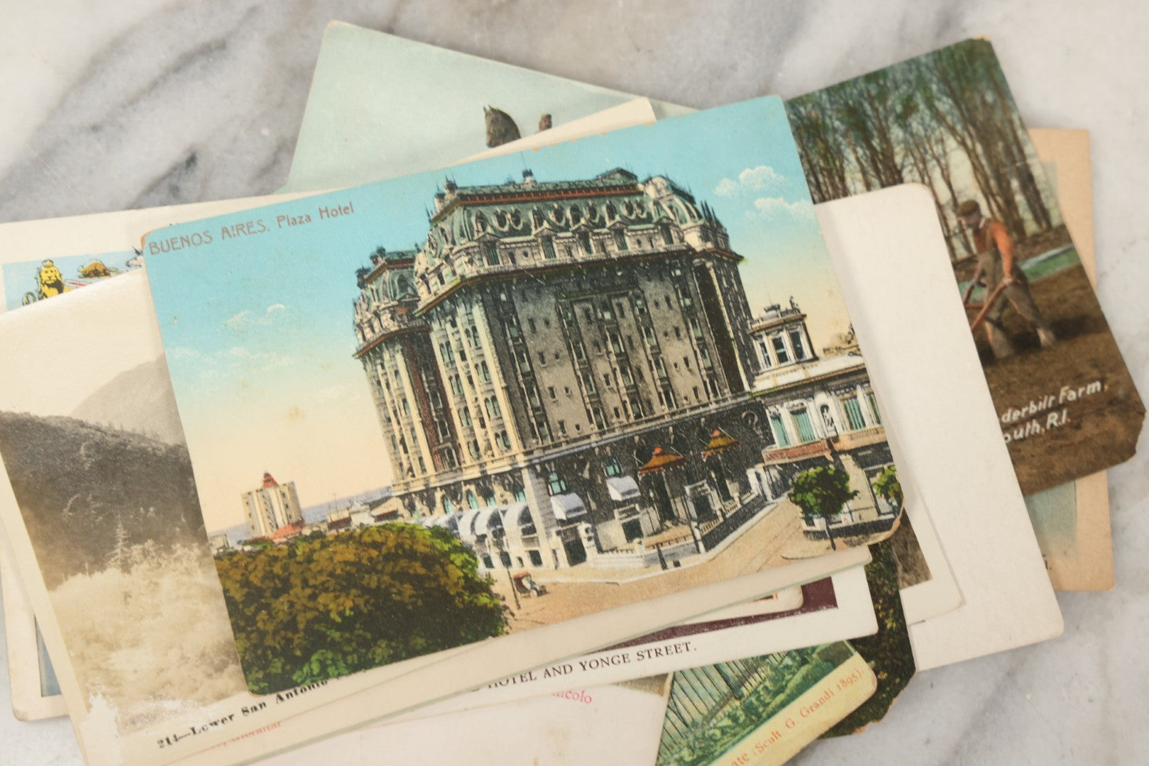 Lot 245 - Grouping Of 18 Antique And Vintage Travel Postcards, Three Featuring Camp Baldy, California, Rhode Island, Italy, Gibraltar, And More
