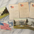 Lot 246 - Grouping Of Seven Antique And Vintage Patriotic Postcards, Including Three Copies Of "America" Poem By James Whitcomb Riley With Gilt Embossed Statue Of Liberty, Copyright 1907, Published By P.F. Volland & Co., Chicago, USA.