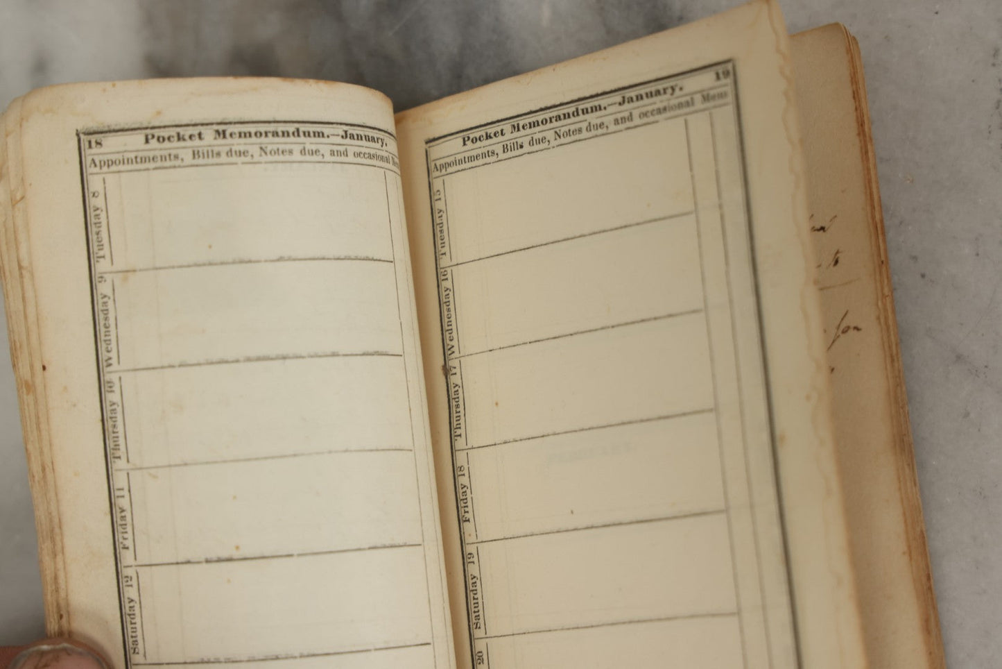 Lot 258 - Pair Of Antique Ephemera Pieces Including Hood's Sarsaparilla 1899 “The American Girl” Advertising Calendar And Partial 1839 “Brown's Improved Almanack, Pocket Memorandum, And Account Book,” Boston