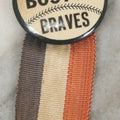 Lot 259 - Vintage Boston Braves Baseball Team Celluloid Pinback Badge With Red, White, And Blue Ribbon, Circa 1935–1950