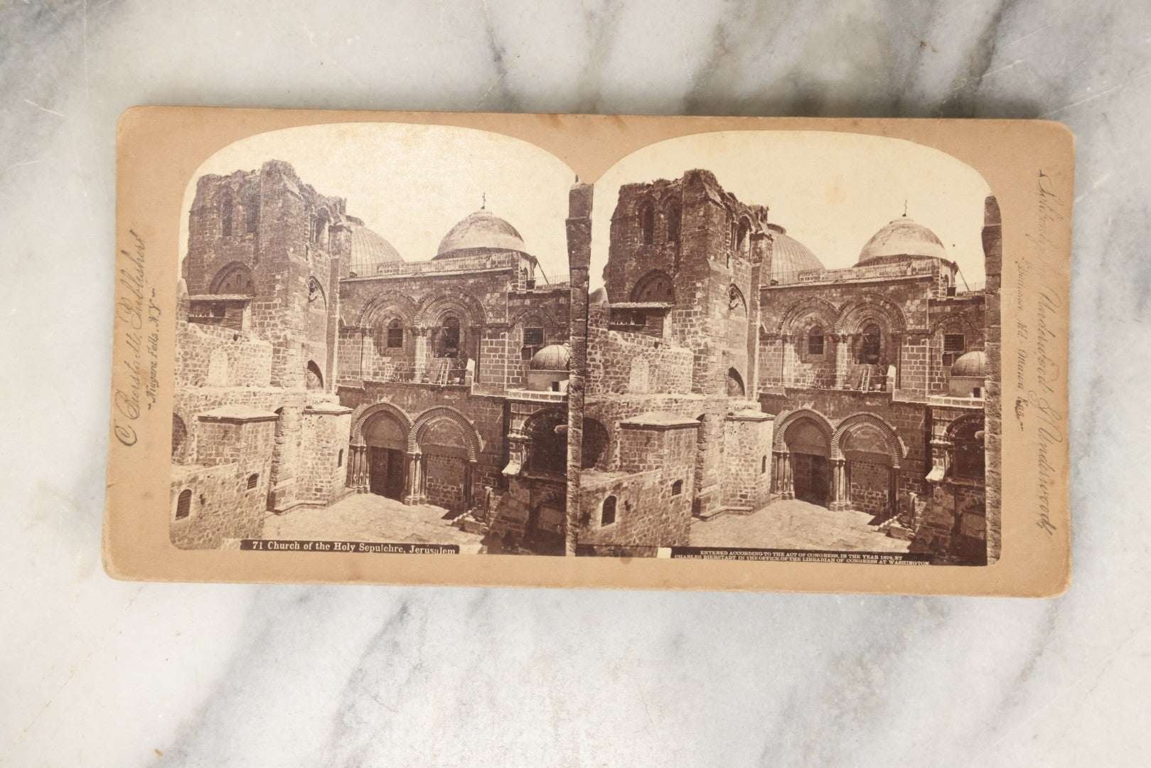 Lot 261 - Grouping Of 14 Antique Stereocards, Including "But Papa Came Home Unexpectedly" And "Took A Friend Home To Dine," World Architecture, And More