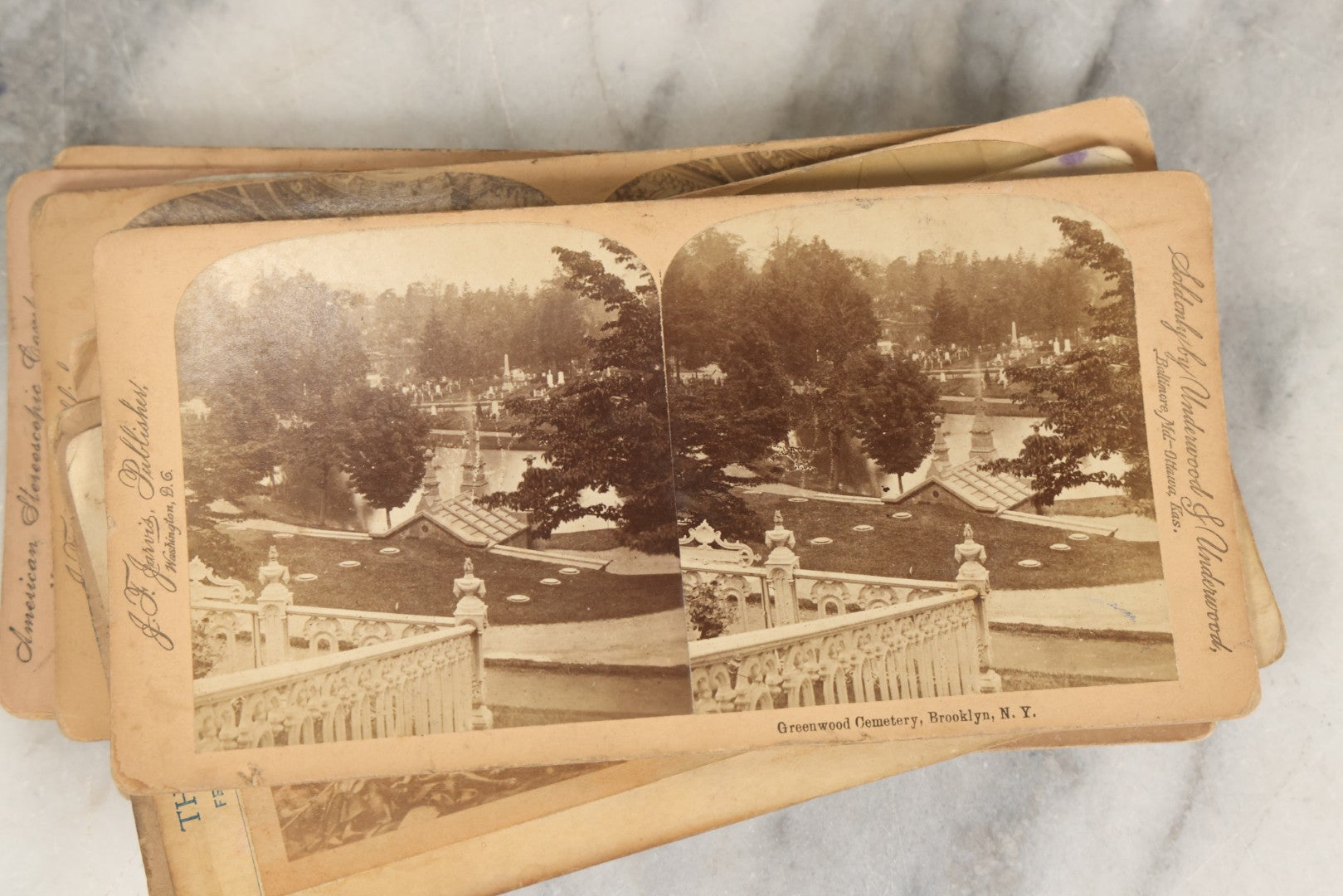 Lot 261 - Grouping Of 14 Antique Stereocards, Including "But Papa Came Home Unexpectedly" And "Took A Friend Home To Dine," World Architecture, And More