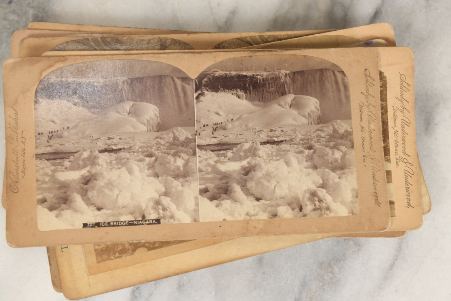 Lot 261 - Grouping Of 14 Antique Stereocards, Including "But Papa Came Home Unexpectedly" And "Took A Friend Home To Dine," World Architecture, And More