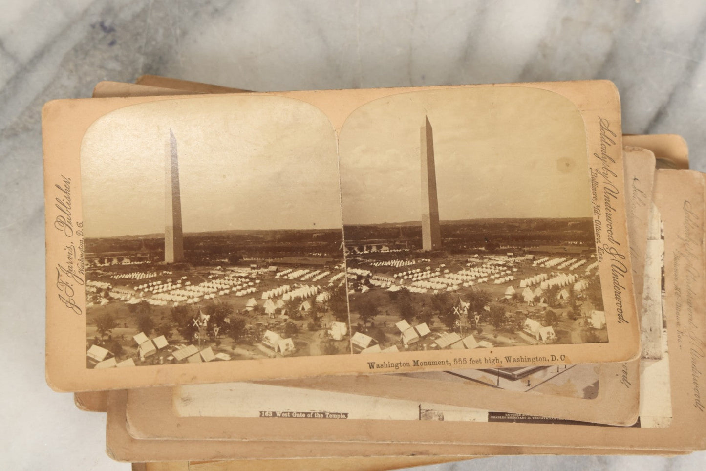 Lot 261 - Grouping Of 14 Antique Stereocards, Including "But Papa Came Home Unexpectedly" And "Took A Friend Home To Dine," World Architecture, And More