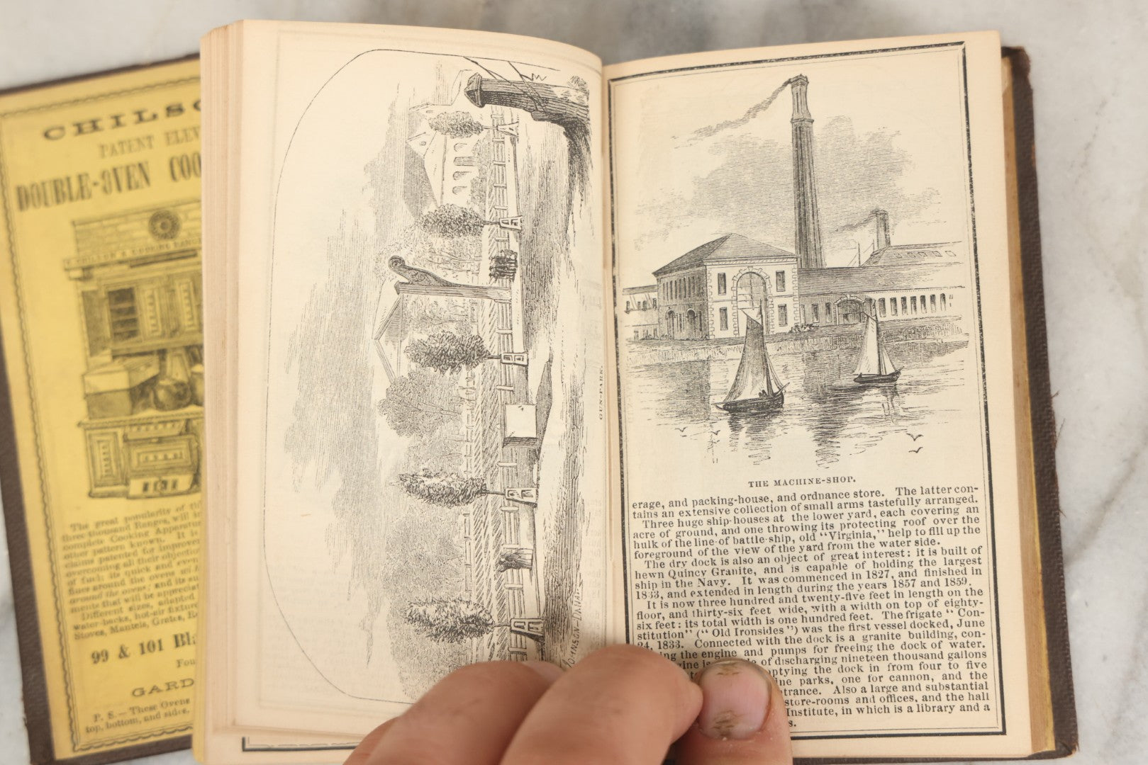 Lot 276 - "Boston Almanac 1861" Antique Illustrated Almanac Published In Boston, 1861, With Gilt Cover Design And Handwritten Monthly Memoranda, Note Poor Condition, Detached Covers