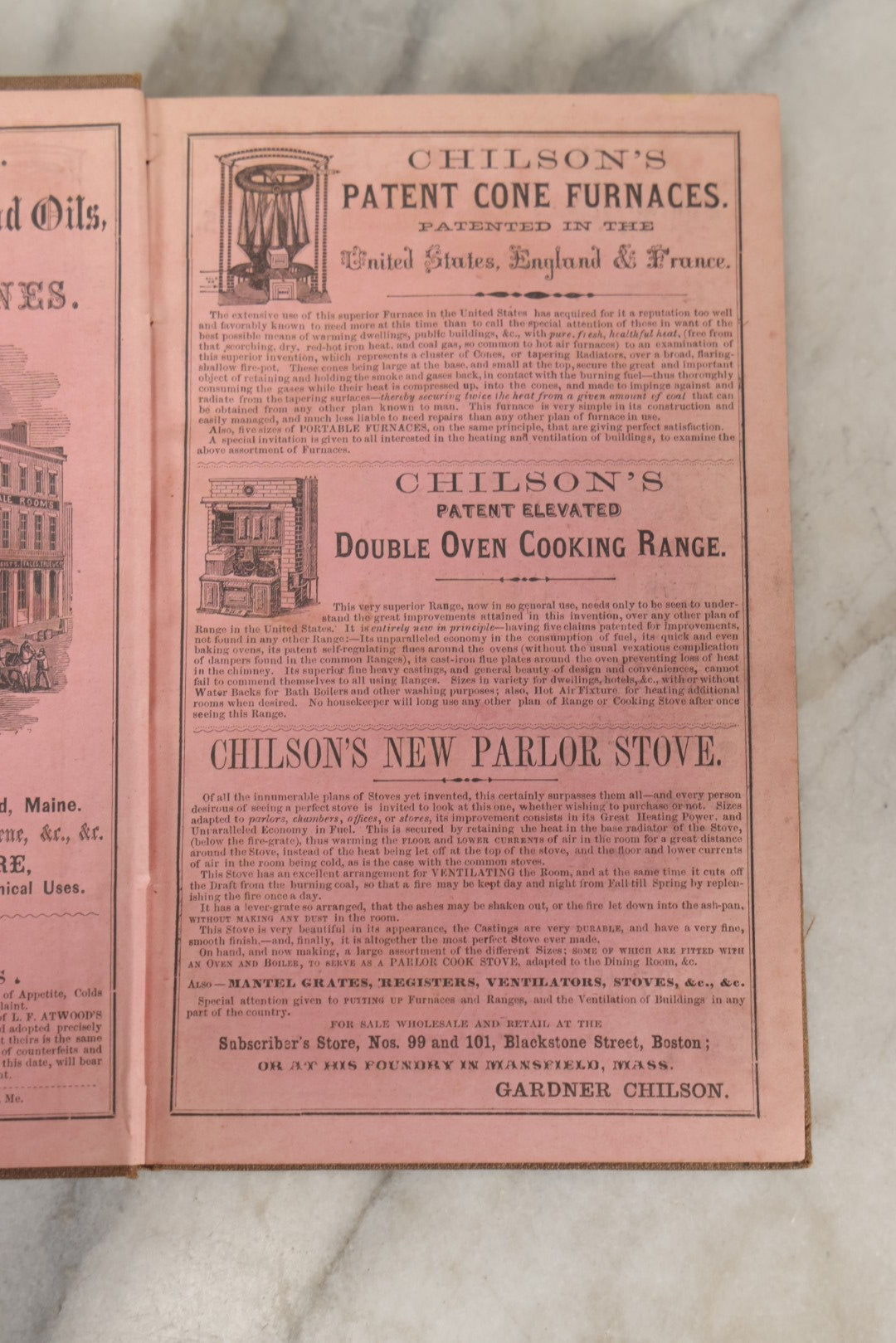 Lot 278 - "A Business Directory Of The Subscribers To The New Map Of Maine" Antique Reference Book Published By J. Chace Jr. & Co., Portland, Circa Mid To Late 19th Century