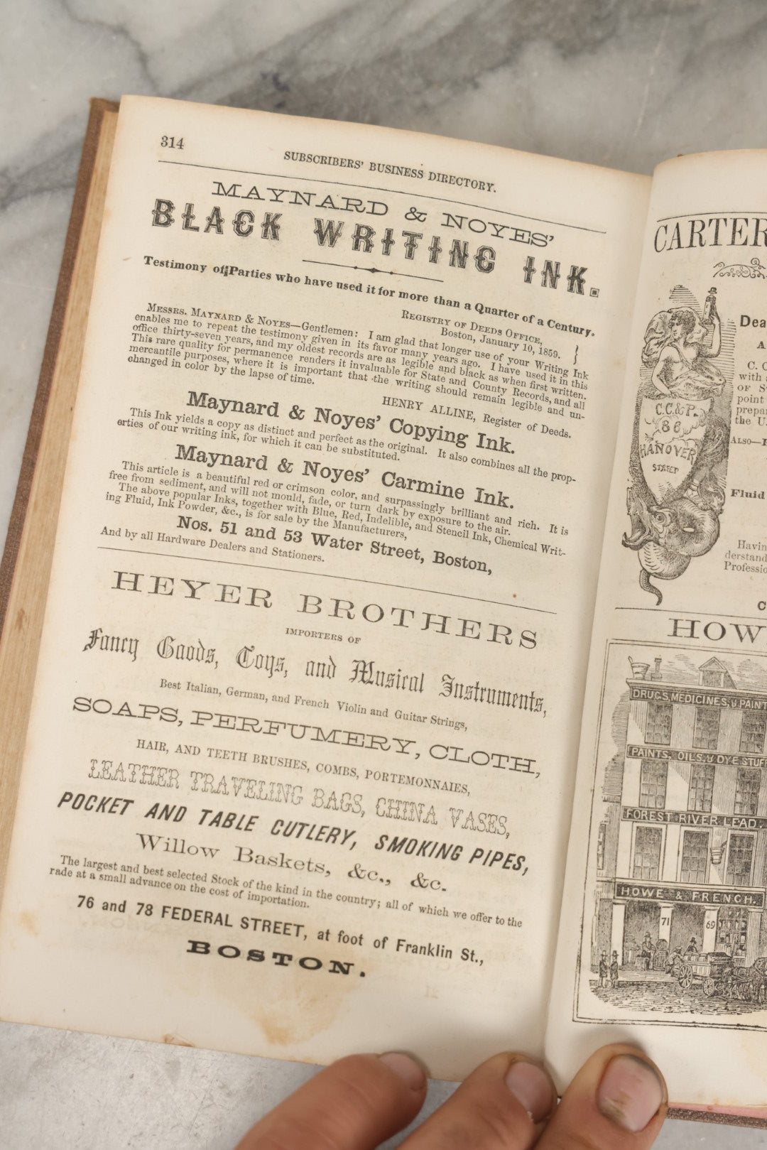 Lot 278 - "A Business Directory Of The Subscribers To The New Map Of Maine" Antique Reference Book Published By J. Chace Jr. & Co., Portland, Circa Mid To Late 19th Century
