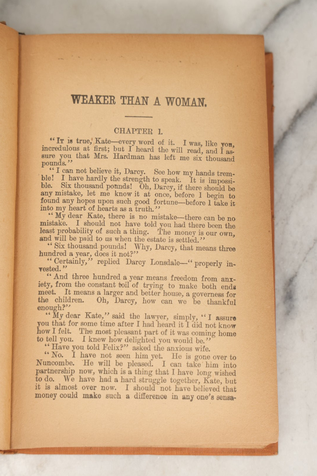 Lot 282 - "Weaker Than A Woman" Antique Romance Book By Charlotte M. Braeme, Published By The R. M. Lupton Publishing Company, New York, Avon Edition, Circa Late 19th Century