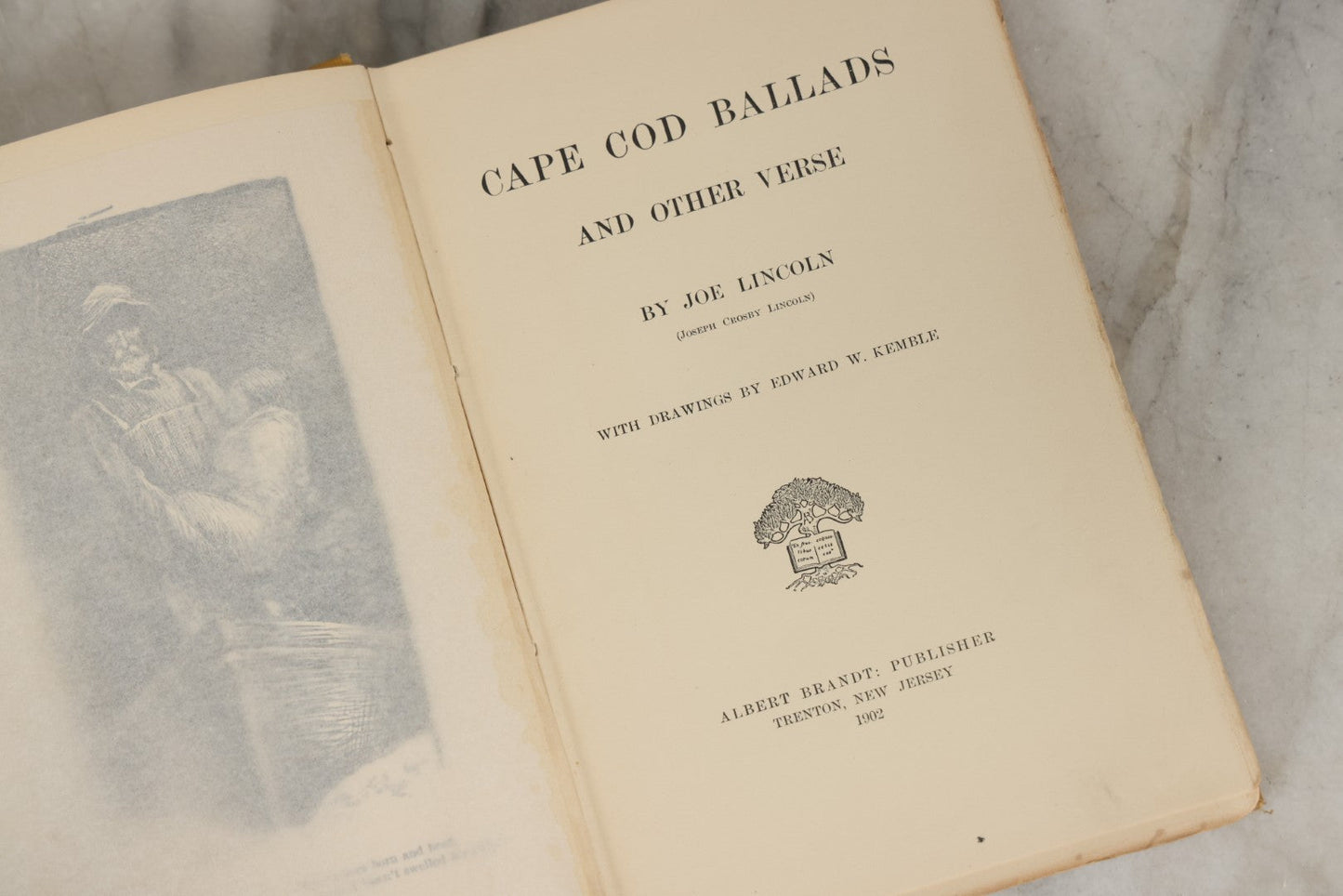 Lot 286 - "Cape Cod Ballads And Other Verse" Antique Collected Poetry Book By Joe Lincoln, Illustrated By Edward W. Kemble, Published By Albert Brandt, Trenton, New Jersey, 1902
