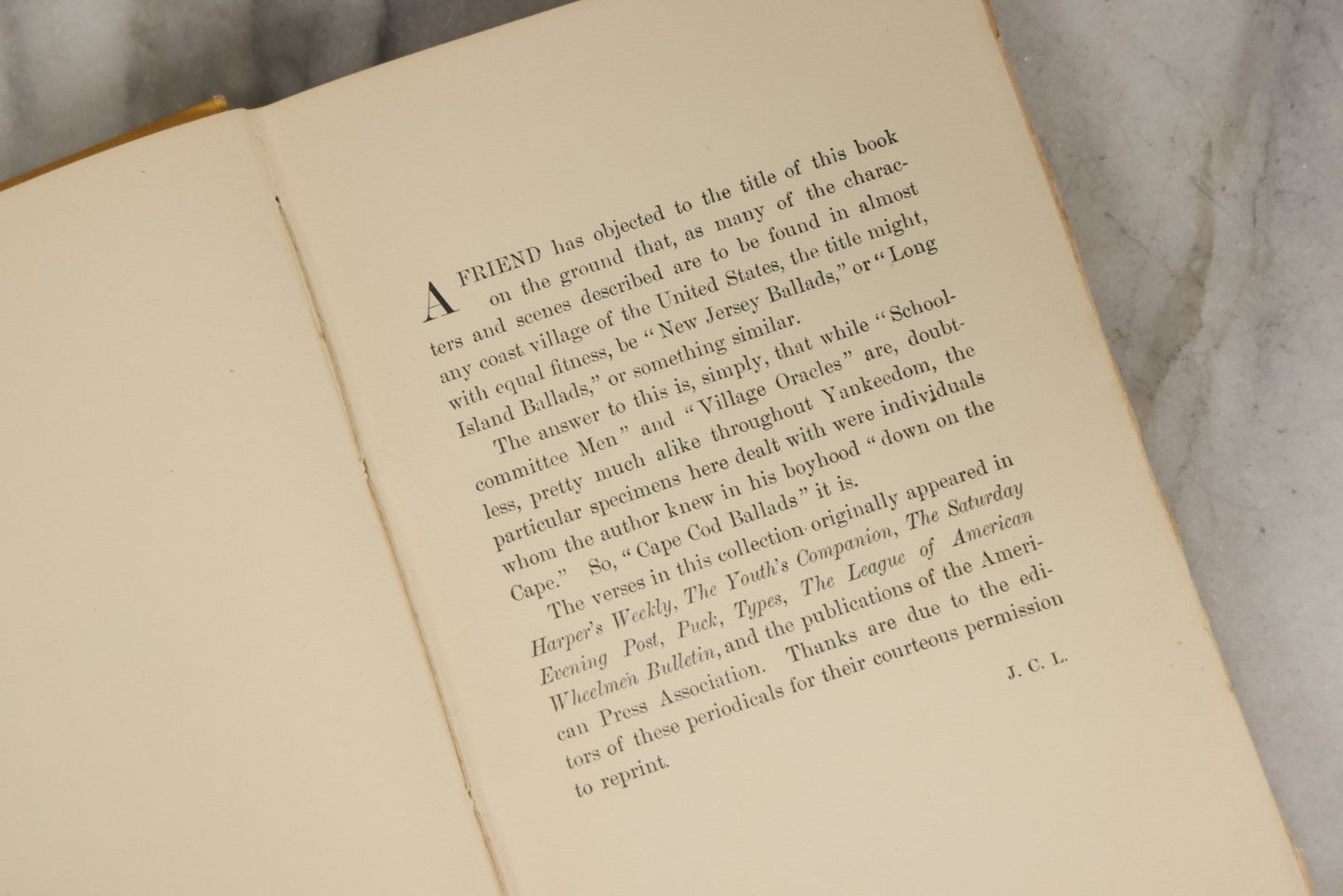 Lot 286 - "Cape Cod Ballads And Other Verse" Antique Collected Poetry Book By Joe Lincoln, Illustrated By Edward W. Kemble, Published By Albert Brandt, Trenton, New Jersey, 1902